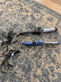 Two Curling Irons with Cords