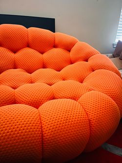 Orange bubble couch