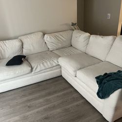 white sectional couch 