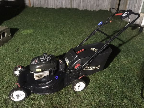 Craftsman platinum self propelled electric start lawn mower with bag