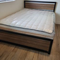 Queen Bed Frame With Mattress