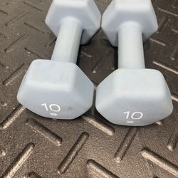 10 Pound Neoprene Dumbbell Pair.