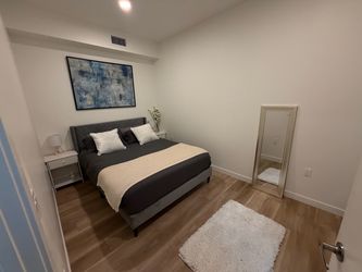Queen size bed frame and mattress