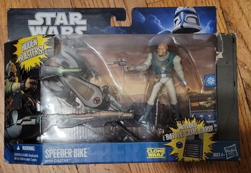 Star Wars Clone Wars Speeder Bike with Castas