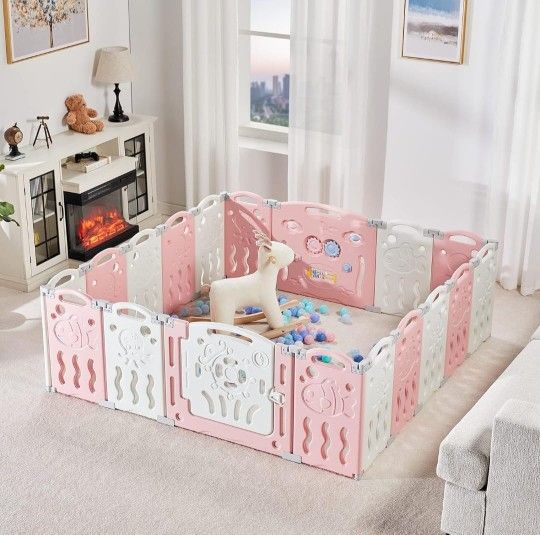 Albott Baby Playpen, Upgraded 18 Panels Foldable Fence