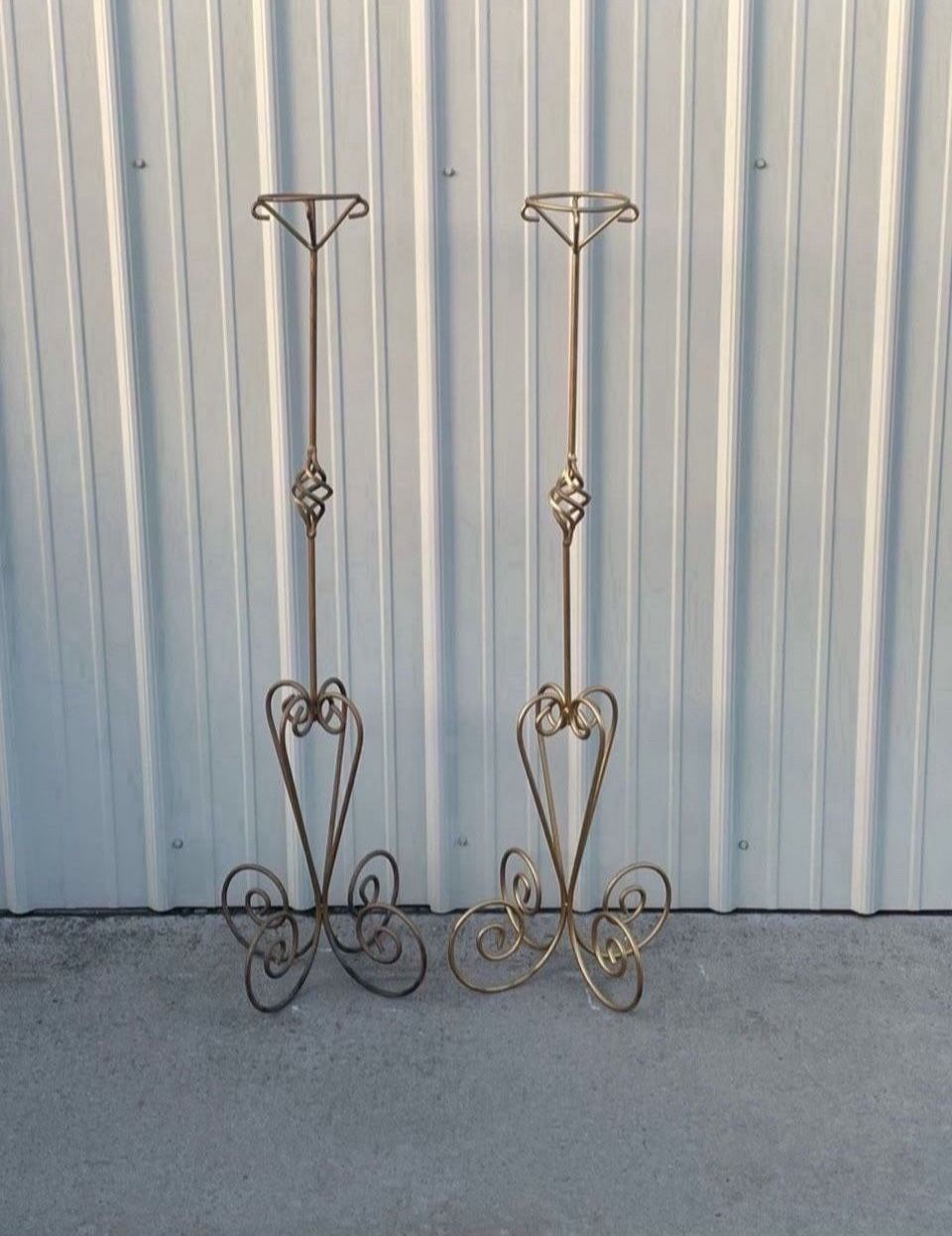 Beautiful Set Of 2 Pillar Stands