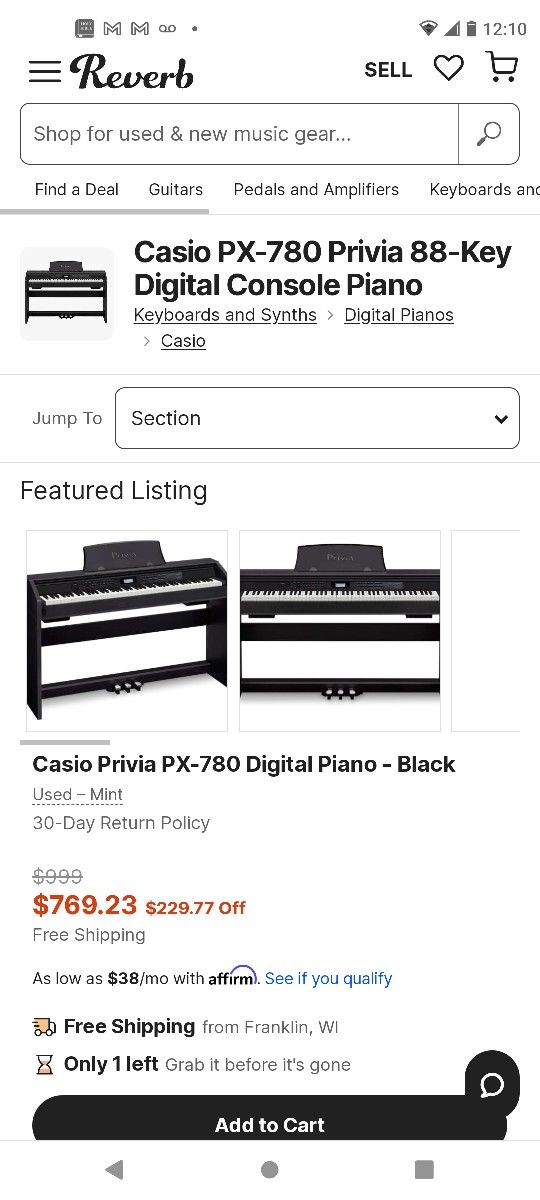 Digital Piano Weighted Keys