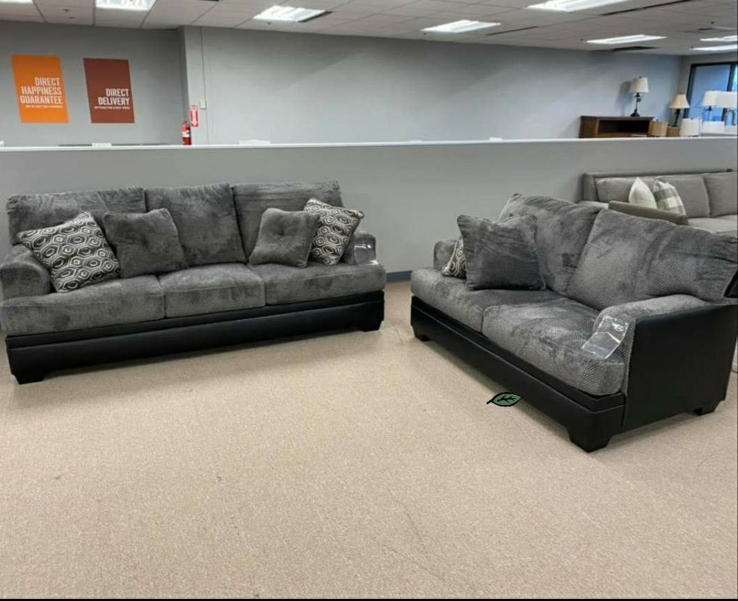 Millingar Smoke Living Room Set🛋️Sofa&Loveseat Price🛋️