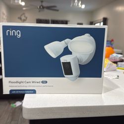 Ring Floodlight Cam Pro with 2K Video and Ring Vision, 2 LED Lights, Dual Band Wi-Fi, and 3D Motion Detection, White