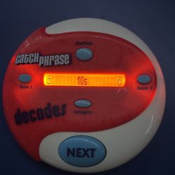 USED BUT IN MINT WORKING CONDITION, THE CLASSIC GAME OF, “CATCH PHRASE-DECADES.”