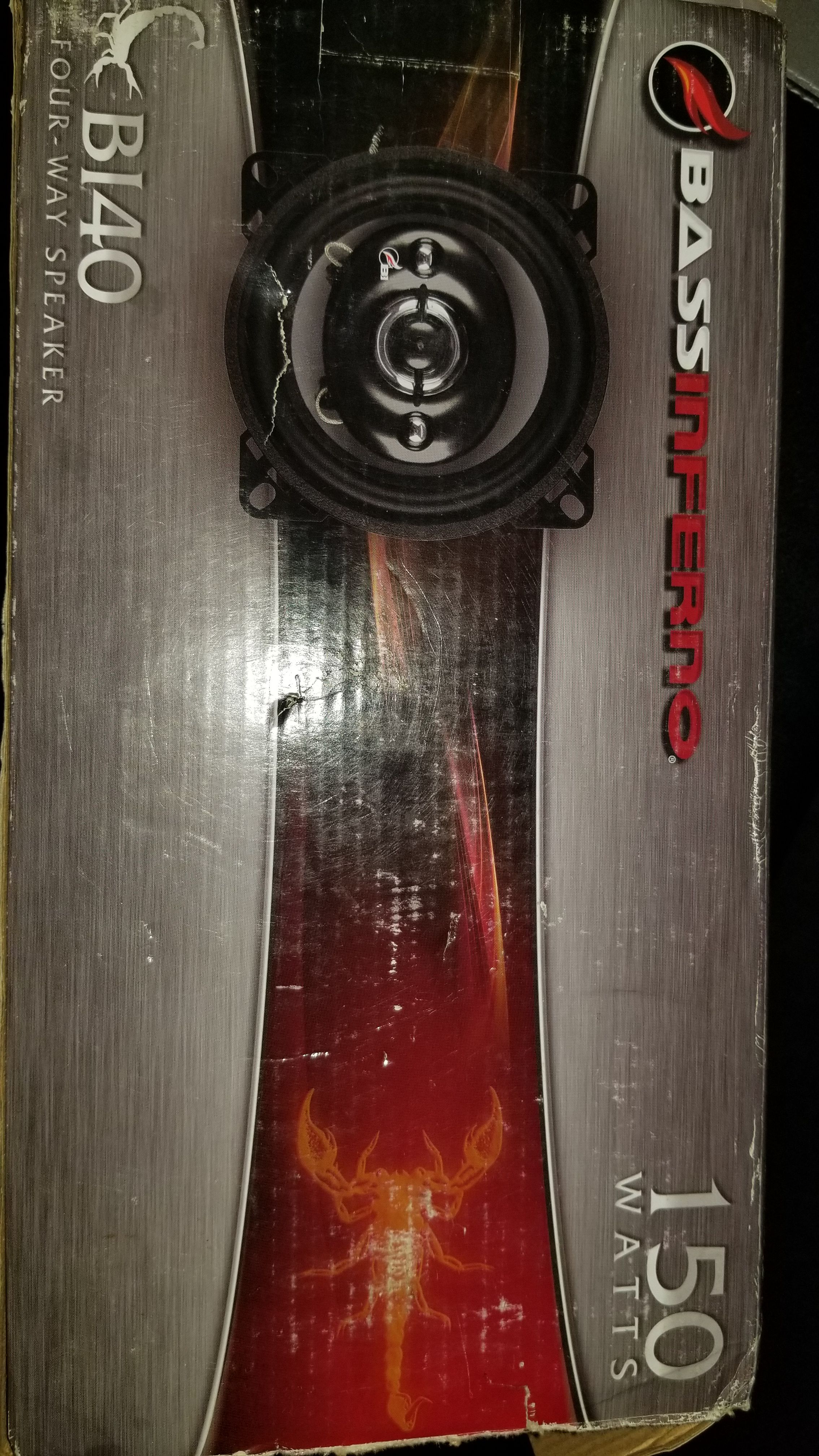 Bass Inferno 4 Way/ 150 Watt power speakers.