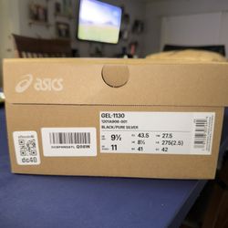 Asics Gel-1130 Black Pure Silver Size 9.5