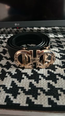 Salvatore Ferragamo Black Leather Belt