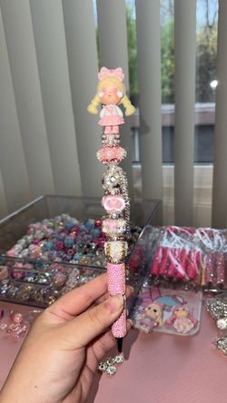 Handmade Pink CryBaby Beaded Pen