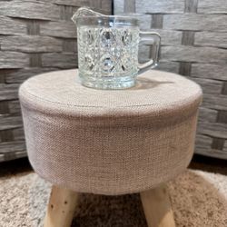 Antique Crystal Glass Creamer Pitcher