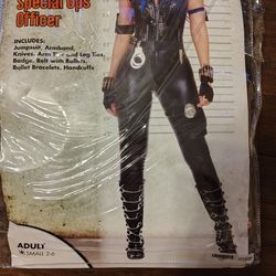 Spirit Halloween Special Ops Officer outfit size S 2-6