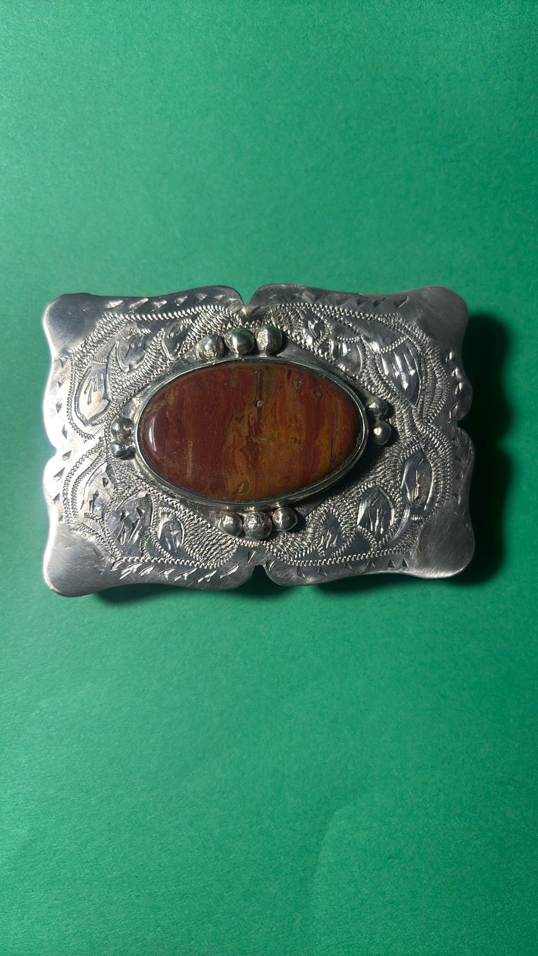 Sterling Silver Belt Buckle.