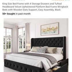 King Size Black Frame 