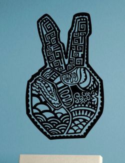 PRE MADE Wall Decal Home Decor Peace