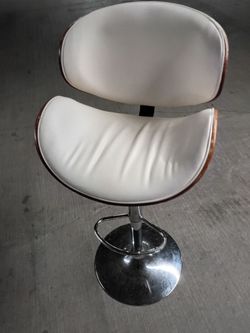 Hengming Bentwood Pu Leather Swivel Barstools Adjustable Height