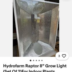 Hydrofarm Raptor 8” Grow Light And  Agrobrite High Output