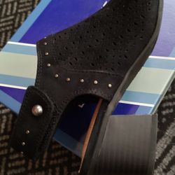 Black Suede Sandals Size 6