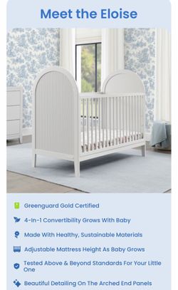 Moonstruck Grey Eloise 4-in-1 Convertible Crib/ Mattress sold separately
