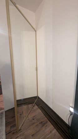 Double Closet Door Mirrors with Gold Frame