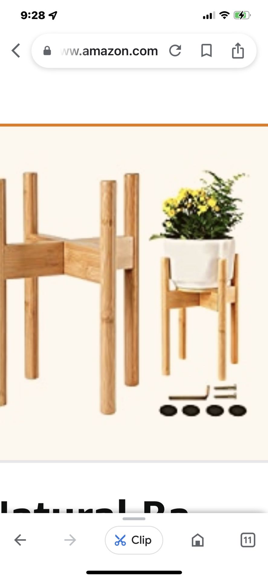 Adjustable Bamboo Plant Stand