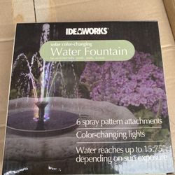 Solar Color Changing Water Fountain 