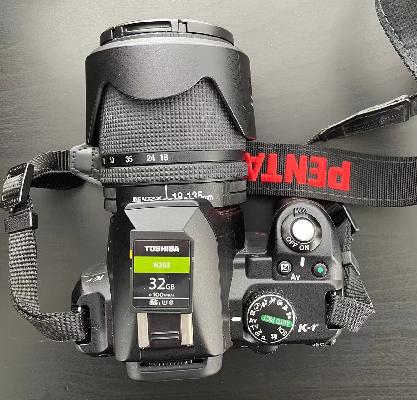 PENTAX K-r SLR camera with 18-135mm Lens