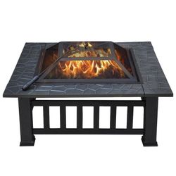 Metal Fire Pit 32 Inch