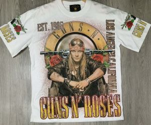 Guns N Roses Axl Rose Slash Double Sided All Over Graphic Shirt XL