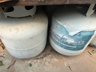 Two Empty Propane Tanks AmeriGas