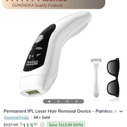 Portable IPL Laser Hair Removal Handset - 999,999 Flashes (New)