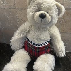 Build A Bear Polar Bear V2 1997 Faux Leather Pads Collectable Stuffed Plush