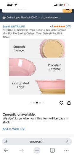 Really sweet individual pie dishes for baking 4 set
