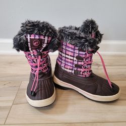 Girls Tamarack Plaid Winter Boots Youth Size 2