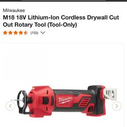 Milwaukee M18 18V Lithium-Ion Cordless Drywall Cut Out Rotary Tool (Tool-Only)