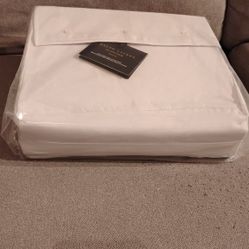 Ralph Lauren RL Linen Solid Full Extra Deep Fitted Sheet, Pebble
