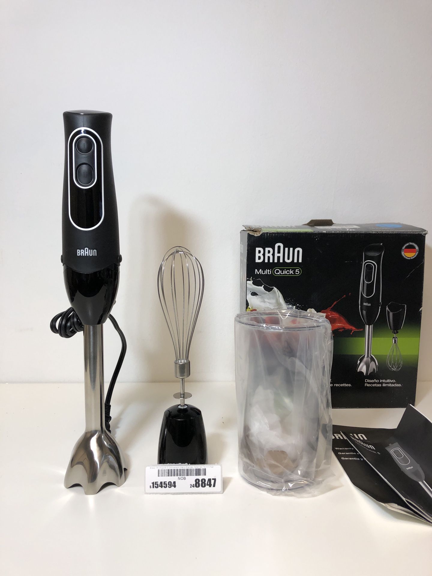 NEW! Braun MultiQuick 5 Immersion Hand Blender Patented Technology -  Powerful 350 Watt - Dual Speed - Includes Beaker, Whisk, 505 - S154594 for  Sale in Elk Grove Village, IL - OfferUp