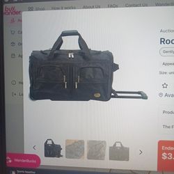 Rockland Rolling Duffel Bag 30" Black 
