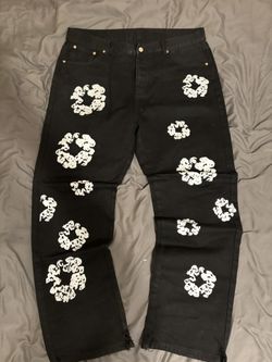 Black Denim Tear Jeans 