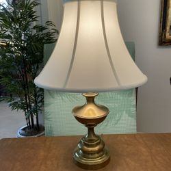 Two Antique Brass Lamps