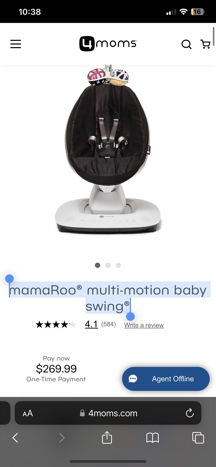 Mamaroo Baby Swing