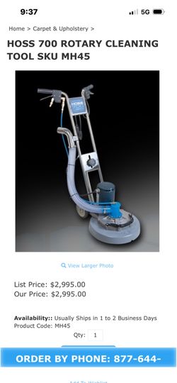 Hoss 700 Rotary cleaning tool
