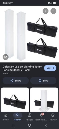 (2) Colorkey LS6 lighting totems