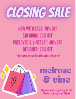 Store closing sale