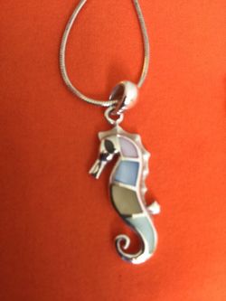 SEA HORSE silver pendant & silver necklace / Love Silver Jewelry 💖✨😊