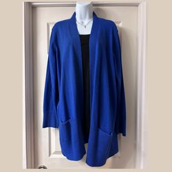 💙 HAMPSHIRE STUDIO • Women’s Open Front Cardigan Sweater 